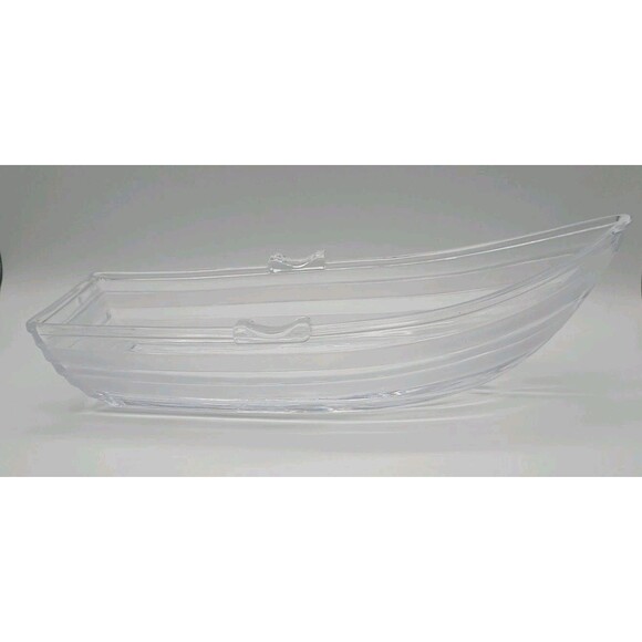 Godinger Crystal Nautilus Serving Bowl Shannon Row Boat - Picture 1 of 7